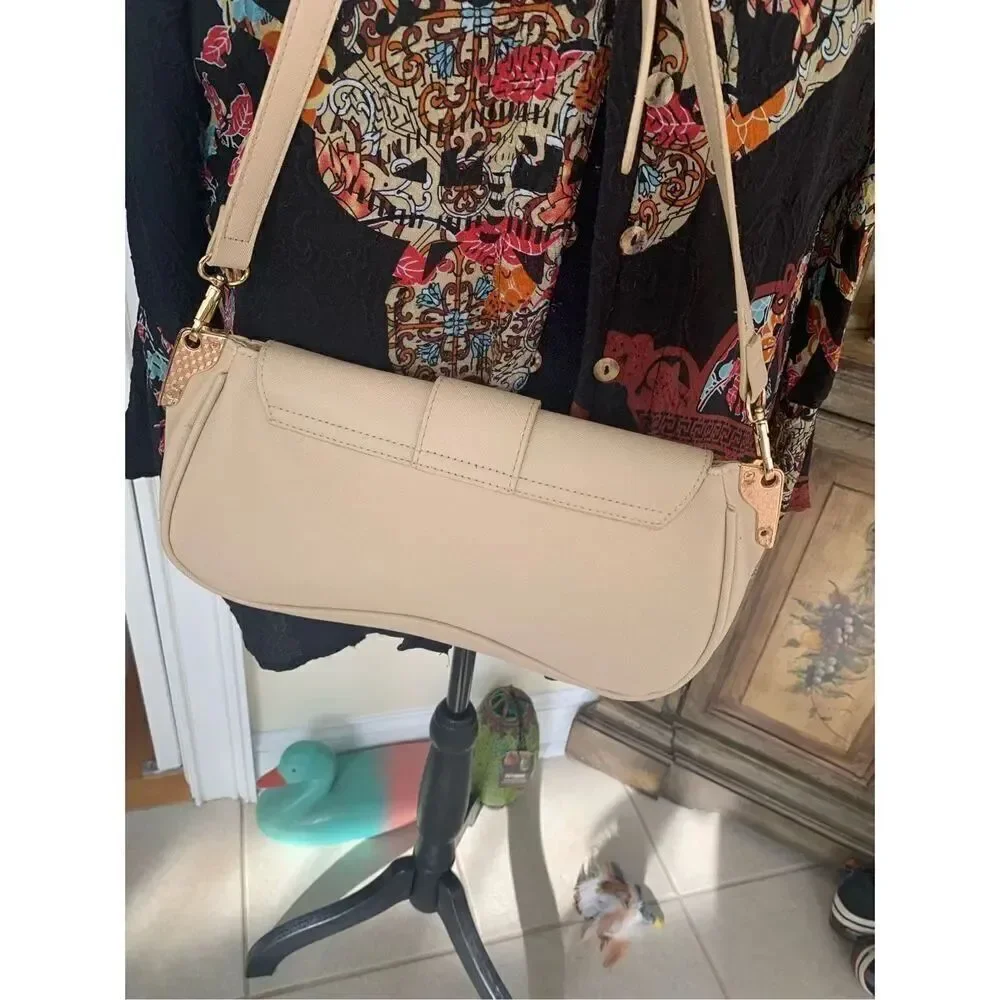 Bebe Saint Lamby Sand Clutch/Crossbody Handbag